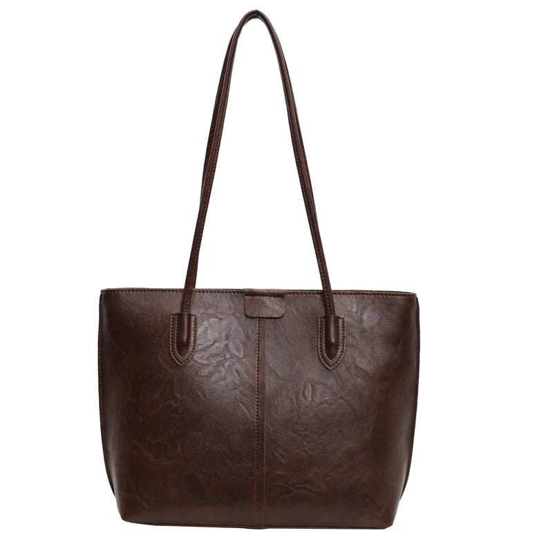 Senior Sense Retro Large Capacity Bag Woman,New Hip Shoulder Tote Bag for Fall 2024,Commuter Shoulder Bag,Versátil Bolsa Tote