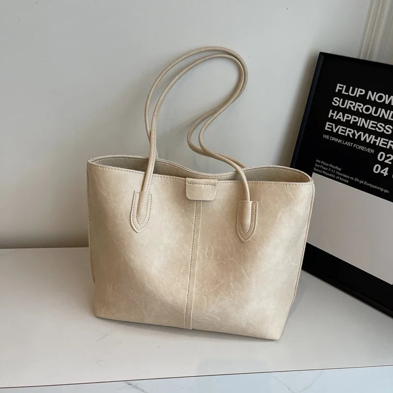 Senior Sense Retro Large Capacity Bag Woman,New Hip Shoulder Tote Bag for Fall 2024,Commuter Shoulder Bag,Versátil Bolsa Tote
