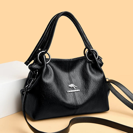 NEW Women Large Capacity Shoulder Messenger Bag High Quality Soft Leather Handbags Designer Brand Female Tote Vintage Sac A Main